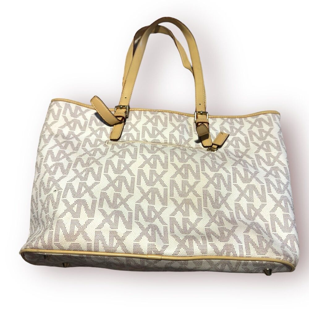 Noble Exchange Logo Monogram Studded Tote Bag - Picture 2 of 8
